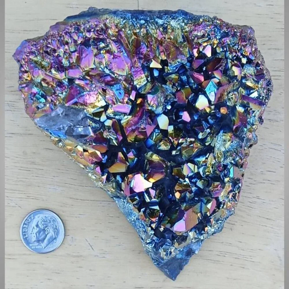 TITANIUM DRUSY / DRUZE stone crystal mineral chunk 01